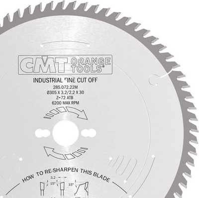 Teh rrethor CMT Orange Tools 285.080.10M, 250mm, 80 dhëmbë, portokalli