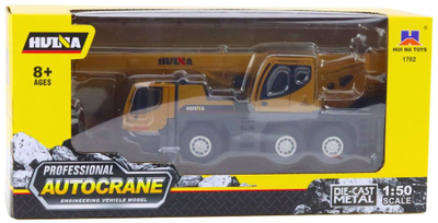 Lodër vinç ndërtimi Huina Crane 1:50, pjesë metalike, për koleksionistë, shumëngjyrëshe