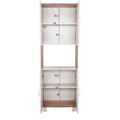 Mobilie kuzhine Rad 55,5x32x165Hcm (HM18196.04), bardhë