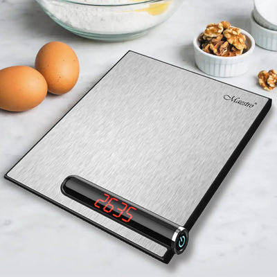 Peshore kuzhine Maestro MR-1804, 5kg, ekran LCD, çelik inox ngjyrë argjendi