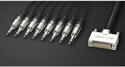 Kabllo audio Alva Audio Analog Multi-Core, 5m, D-Sub25 me 8 TRS, e zezë