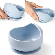Tas silikoni BABYONO Silicone Bowl With Suction Cup, me kupë thithëse, blu