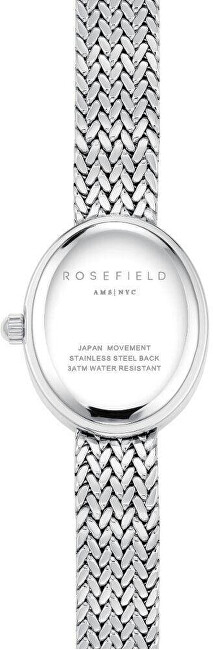 Orë dore për femra Rosefield Mini Oval MWSMS-M05, e argjendtë