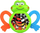 Lodër për bebe Silly Froggy, me tinguj kërcitës, top rrotullues si kaleidoskop, jeshile