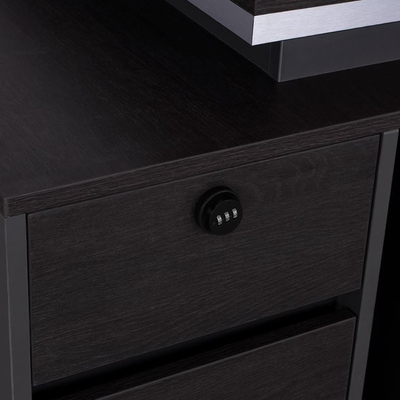 Tavolinë zyre Hm2087L, me kabinet të majtë, 160x80x76 cm, ngjyrë wenge
