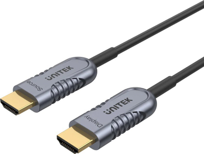 Kabllo HDMI optike Unitek AOC, 30 m, 8K 60 Hz, e zezë