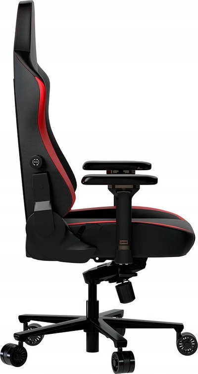 Karrige lojrash Lorgar Embrace 533, ergonomike, me mbështetëse krahësh, e zezë me të kuqe
