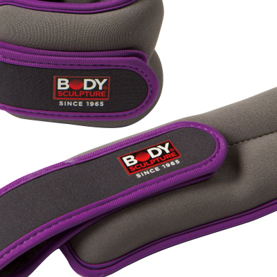 Pesha për kyç dore dhe këmbe Body Sculpture BB 2700U, me rrip Velcro, një palë, gri me vjollcë
