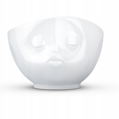 Pjatë e thellë porcelani Tassen Kissing Face, 16 Oz, e bardhë