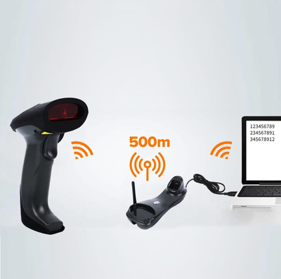 Sкенер на баркодови Zenwire W2503, безжичен, 2D QR, црн