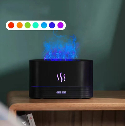 Lagështues ajri AG743B, LED RGB efekt flake, depozitë 180 ml, i zi