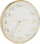 Orë muri Gold Wall Clock, diametër 33 cm, me numra në reliev, ngjyrë ari champagne