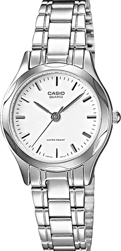 Orë dore Casio LTP-1275D-7A, analoge, çelik inox, me faqe të bardhë