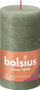 Qiri rustic Bolsius Fresh Olive, 13cm, 60 orë djegie, ulli i gjelbër