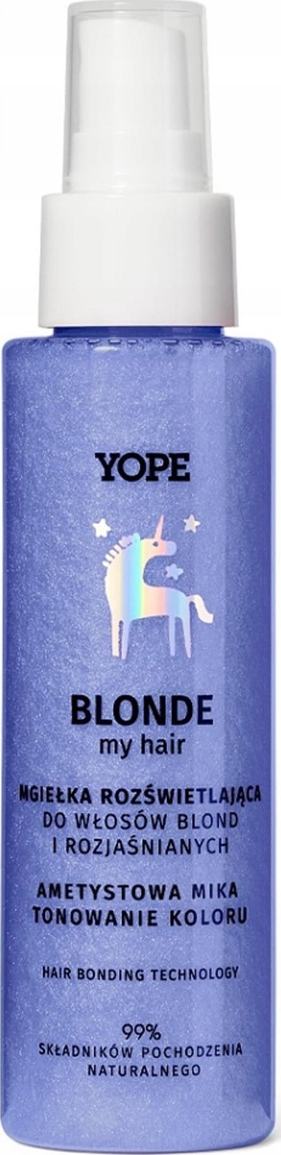 Sprej ndriçues për flokë biond Yope Brightening Mist, 100ml