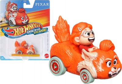 Makine lodër Hot Wheels RacerVerse Turning Red, die-cast, për kalamaj 3+, portokalli