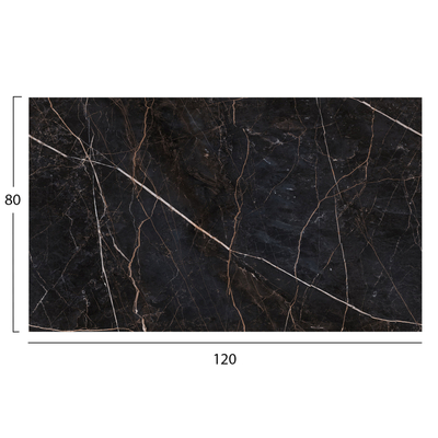 Pllakë tavoline HomeMarkt HM5840.34, HPL, 120x80 cm, mermer i zi