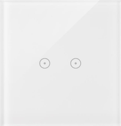 Panel me prekje Kontakt-Simon Simon Touch DSTR12/70, 1 modul, 2 fusha prekje horizontale, white pearl