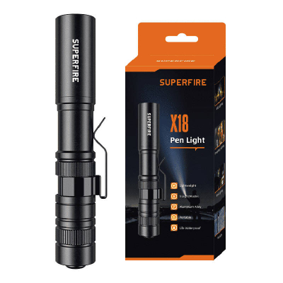 Dritë dore Superfire X18 Mini, LED 5W, 55lm, e zezë