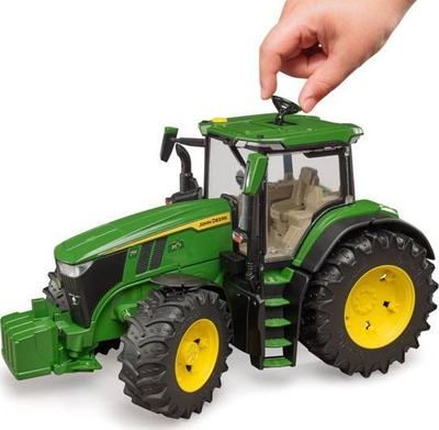 Lodër traktor Bruder John Deere 7R 350, shkalla 1:16, plastikë, jeshil
