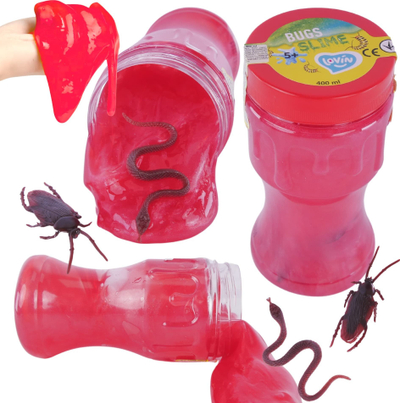 Lodër slime Glutek Worms MIX Okto, 400ml, shumëngjyrëshe
