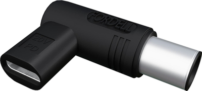 Adapter karikuesi USB C në DC Plug 5.0x7.4mm, 20V, për Dell HP, i zi