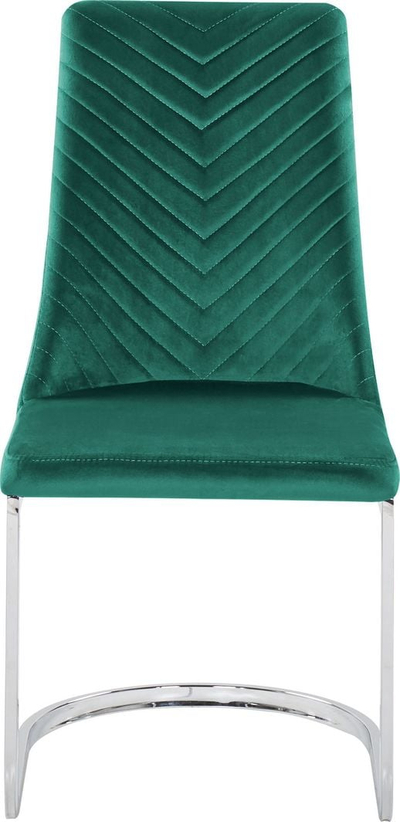 Set karrigesh ngrënieje Beliani Altoona, 2 copë, velvet, jeshile smerald