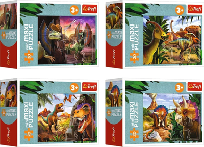 Puzzle Trefl MiniMaxi Discover the World Dinosaurs, 20 copa, shumëngjyrësh