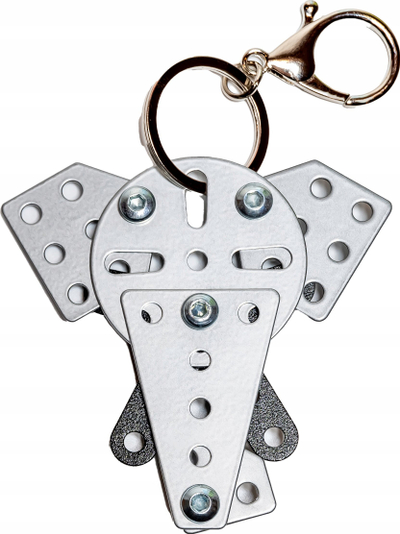 Set lodër DIY Alexander X-Press Me Elephant, varëse çelësash metal, 60 copë, gri
