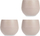Set vazo plastike vetëujitëse Arte Regal, 14 cm, 3 copë, bezhë