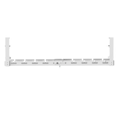 Organizues kabllosh Maclean Adjustable Under-Desk, mbajtës me kapëse, mban deri në 5 kg, i bardhë