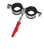 Клема челик допио Gorgiel Steel Double Clamp With Gasket 20mm 3/4", со гарнитура