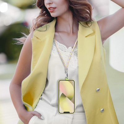 Litar telefoni SWING, 165cm, me rregullim gjatësie, gri verdhë