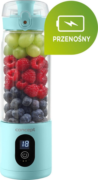 Блендер Concept SM4002 Smoothie FitMaker, 315W, 0.58L, сина боја