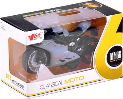 Motocikletë lodër Diecast ZA3933, pull-back, metal, gri