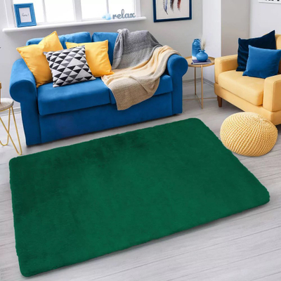 Tapet dhome Room Rug Rabbit Strado, 120x160 cm, push i butë, jeshile e errët