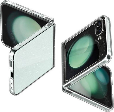 Maskë telefoni Spigen AirSkin për Samsung Galaxy Z Flip 5, polikarbonat i hollë, Glitter Crystal transparente