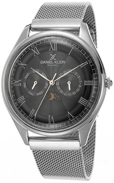 Orë dore për burra Daniel Klein Exclusive DK12478-3, ngjyrë argjendi