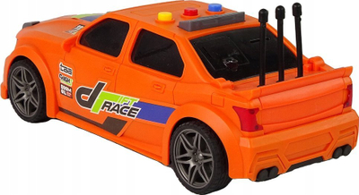 Makina lodër Leantoys Racing Car 1:16, me zëra, portokalli