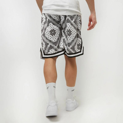 Shorta Karl Kani Woven Signature Paisley Mesh, rrjetë, bardh e zi