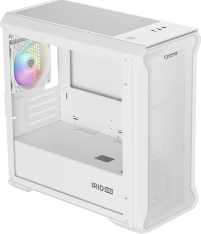 Kuti kompjuteri Natec Genesis Irid 503 ARGB Lite, Micro Tower MATX Mini ITX, panel xhami i temperuar, e zezë