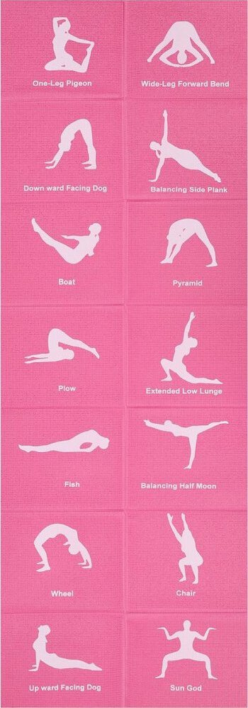 Tapet yoga ENERO FIT palosës, 170 x 60 x 0.5 cm, PVC, rozë