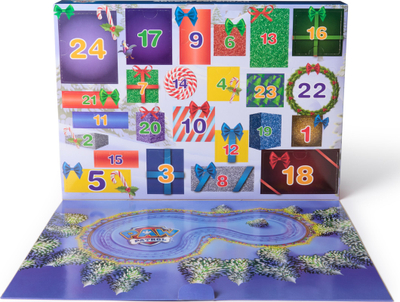 Kalendar Aventi Paw Patrol 2024, 24 lodra surprizë, set figurina dimërore, shumëngjyrësh