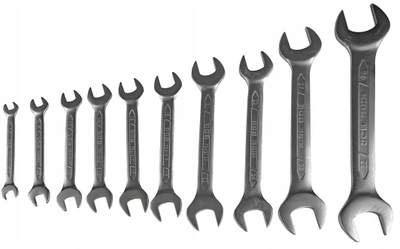 Set çelësash të sheshtë JCB 5103P, 10 copë, 8-36 mm, në çantë tekstili