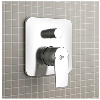 Bateri dushi Ideal Standard Tesi A6586AA, set montimi mural, rozetë 163x163mm, krom