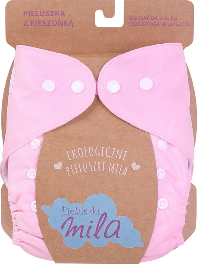 Пелена за повеќекратна употреба Simed Pink, 3-15 kg, со џеб, розова