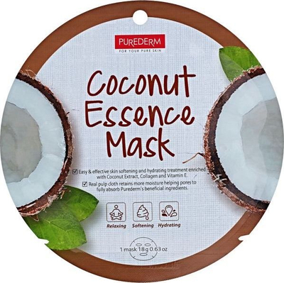 Maskë për fytyrë Purederm Coconut Essence Mask, 18g