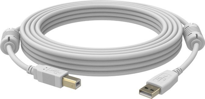 Kabllo USB Vision USB 2.0, 2m, USB A me USB B, e bardhë