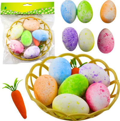 Set zbukurimi për Pashkë Lean Toys me shportë Basket 21322, 6 copë, shumëngjyrësh