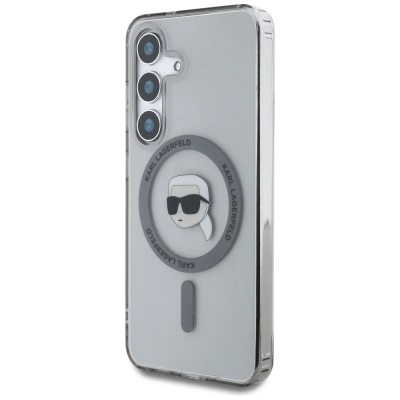 Futrollë Karl Lagerfeld MagSafe për Samsung Galaxy S25, plastik e fortë me skaje TPU, transparente